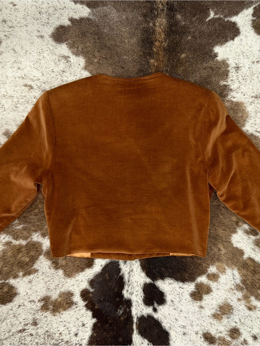 Double D Ranch Rust Brown Velvet Jacket - Picture 3 of 3